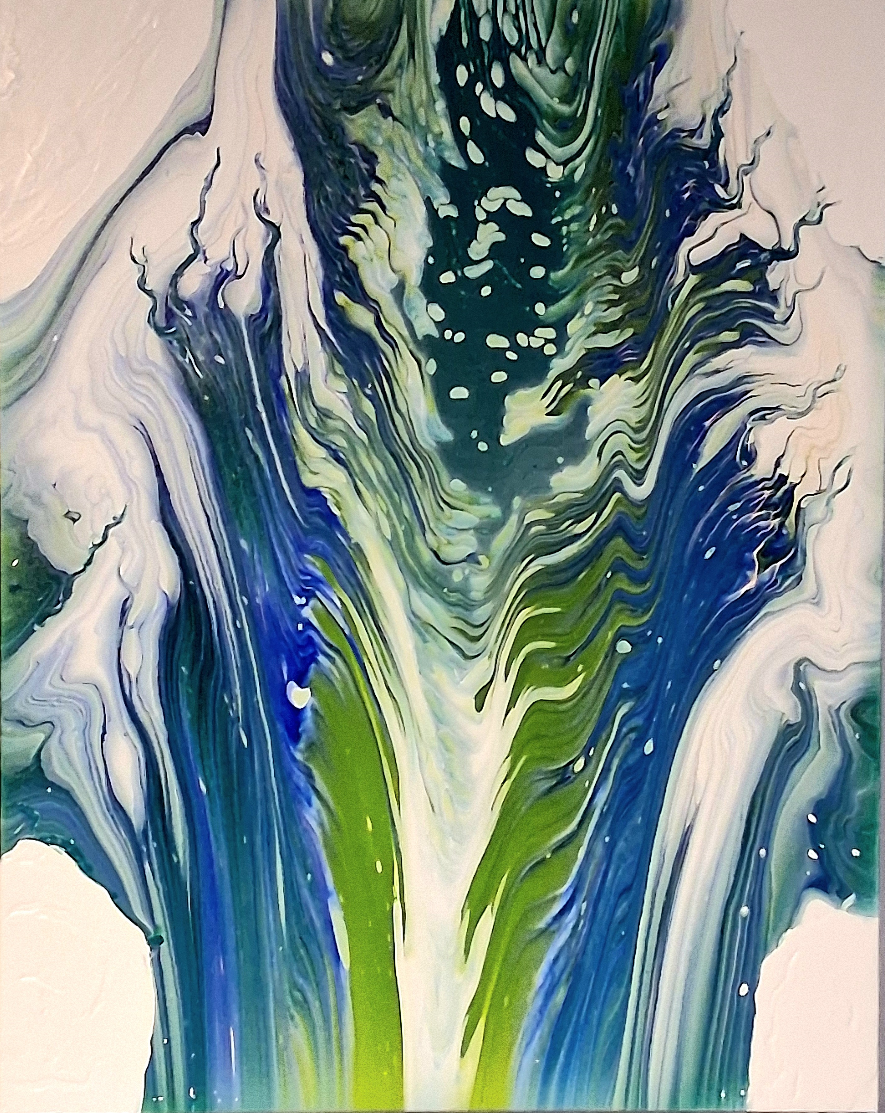 Life After Ice - pour painting by Chris Broussard